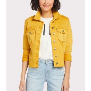 NWT Kut from the Kloth Kara Frayed Hem Cropped Denim Jacket Size L